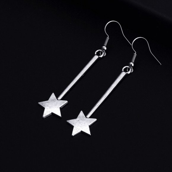 Jewelry - Trendy Vintage Magic Star Dangle Antique Color Plated Earrings for Woman, K560